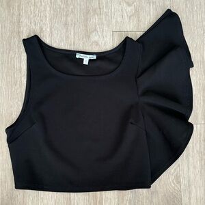 Charlotte Russe Black Sleeveless Crop Top